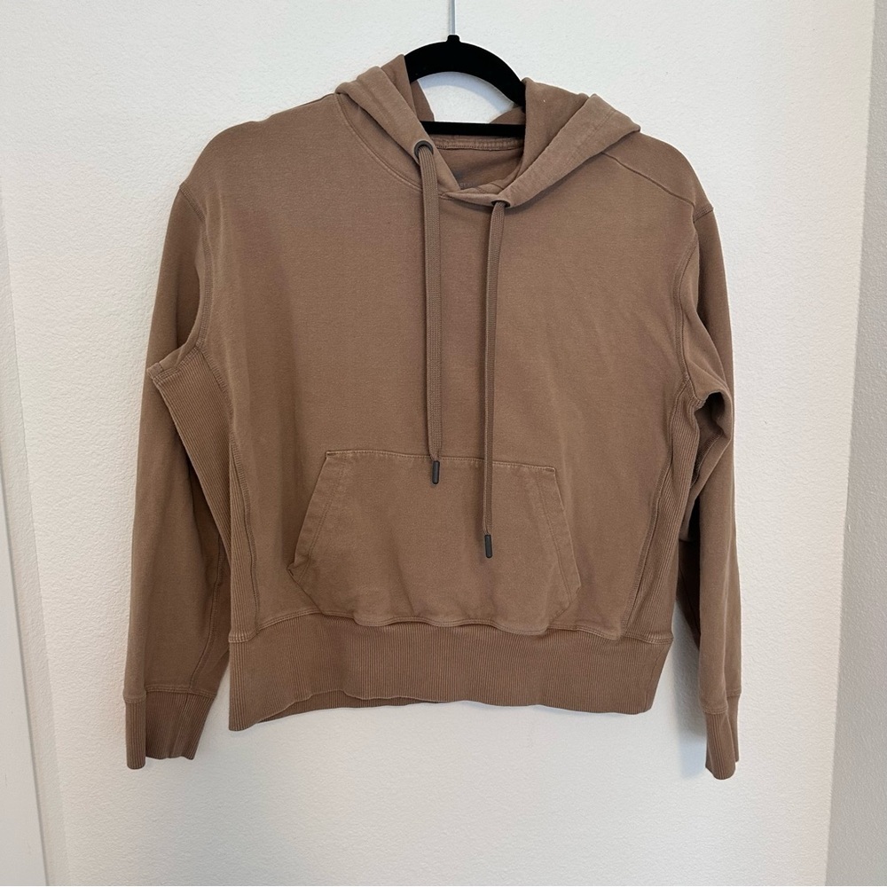 Mack Weldon ACE Women's Pullover Hooded Sweatshirt Size Medium Laurel Canyon Tan - Picture 2 of 8